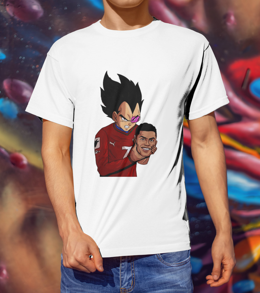 Vegeta Holding Ronaldo Head Puma Jersey Collaboration T-Shirt