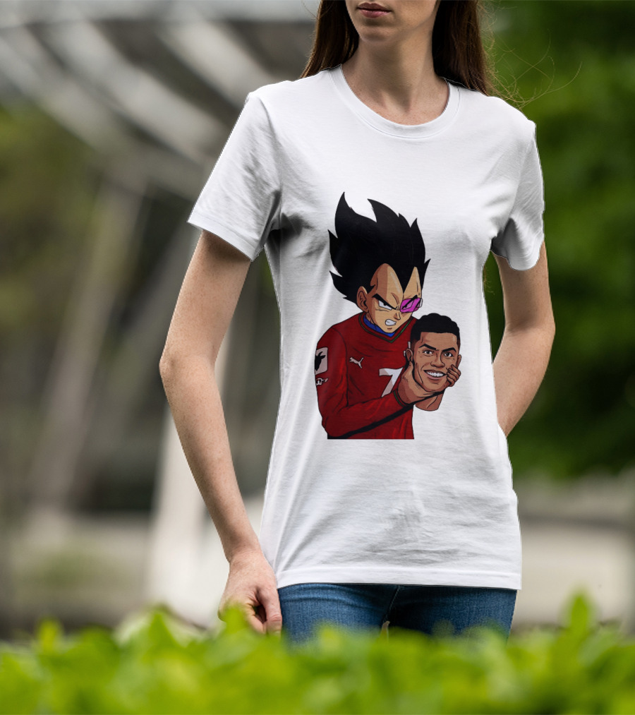 Vegeta Holding Ronaldo Head Puma Jersey Collaboration T-Shirt