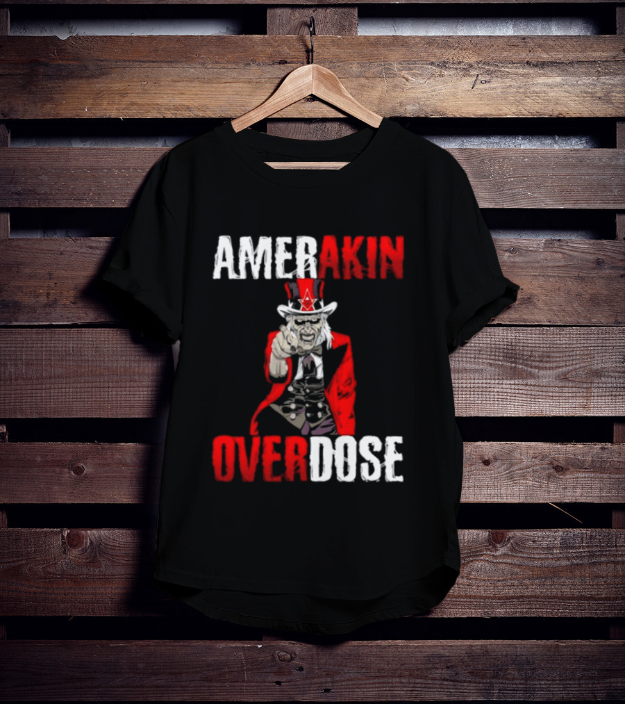 Amerakin Overdose Uncle Sam Horror Industrial Metal T-Shirt