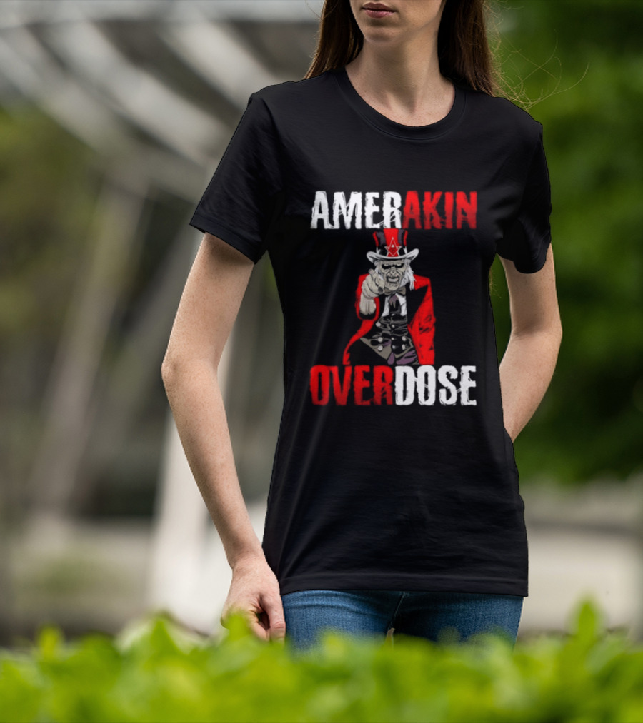 Amerakin Overdose Uncle Sam Horror Industrial Metal T-Shirt