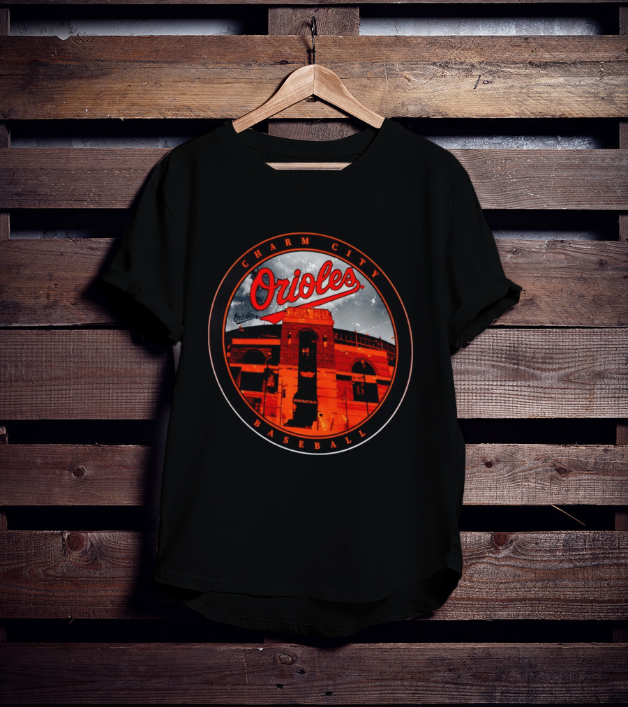 Charm City Orioles Baseball Oriole Park Camden Yards Home Plate Plaza T-Shirt