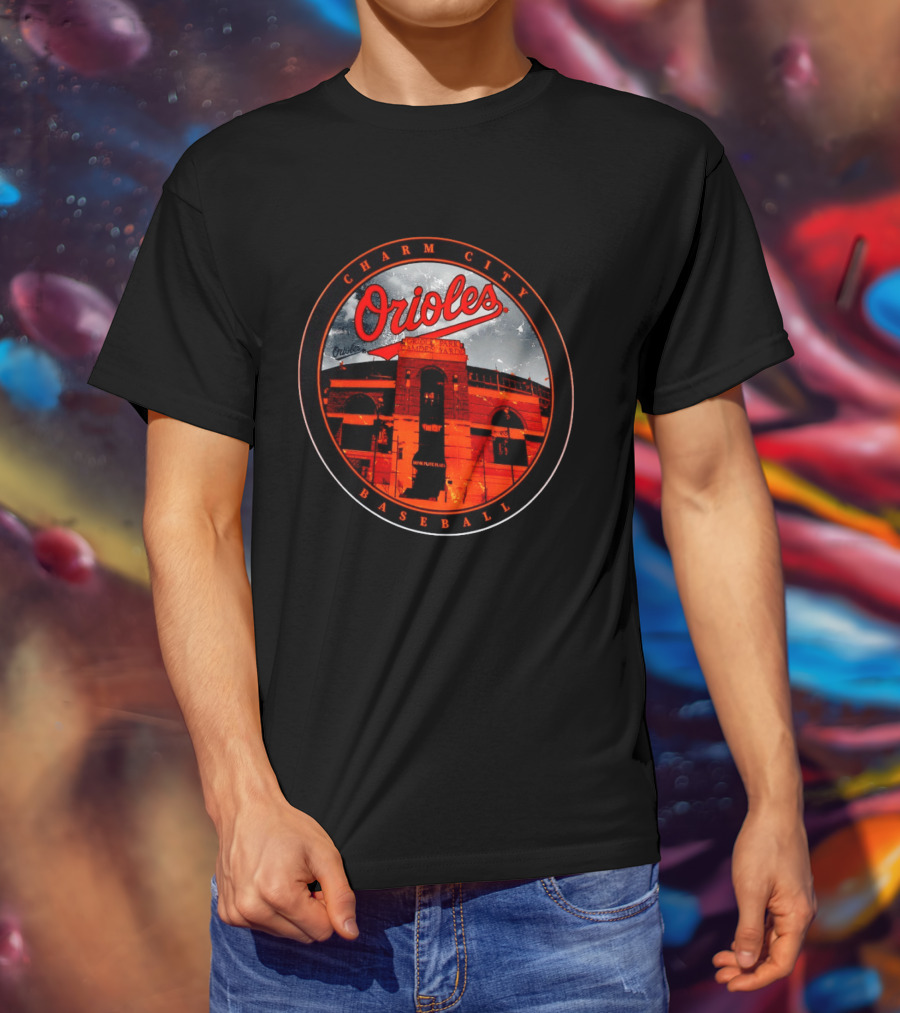 Charm City Orioles Baseball Oriole Park Camden Yards Home Plate Plaza T-Shirt
