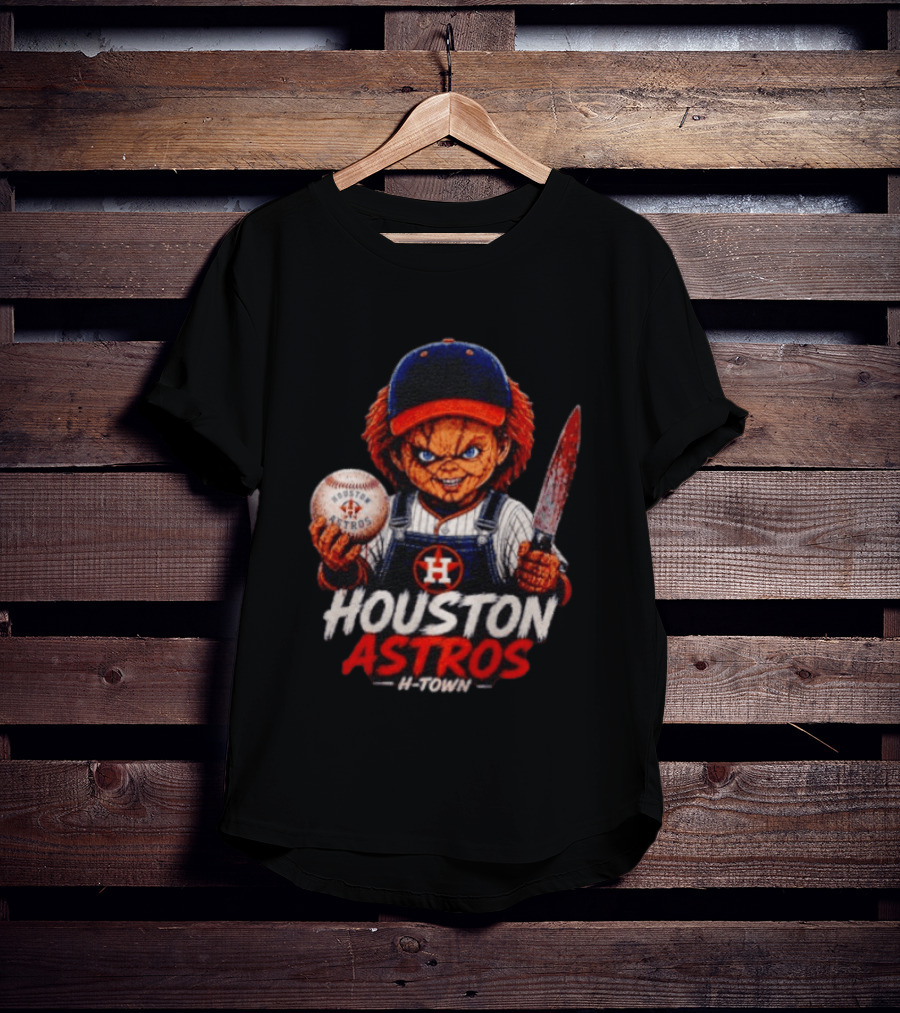 Chucky Houston Astros H Town Baseball MLB Horror T-Shirt