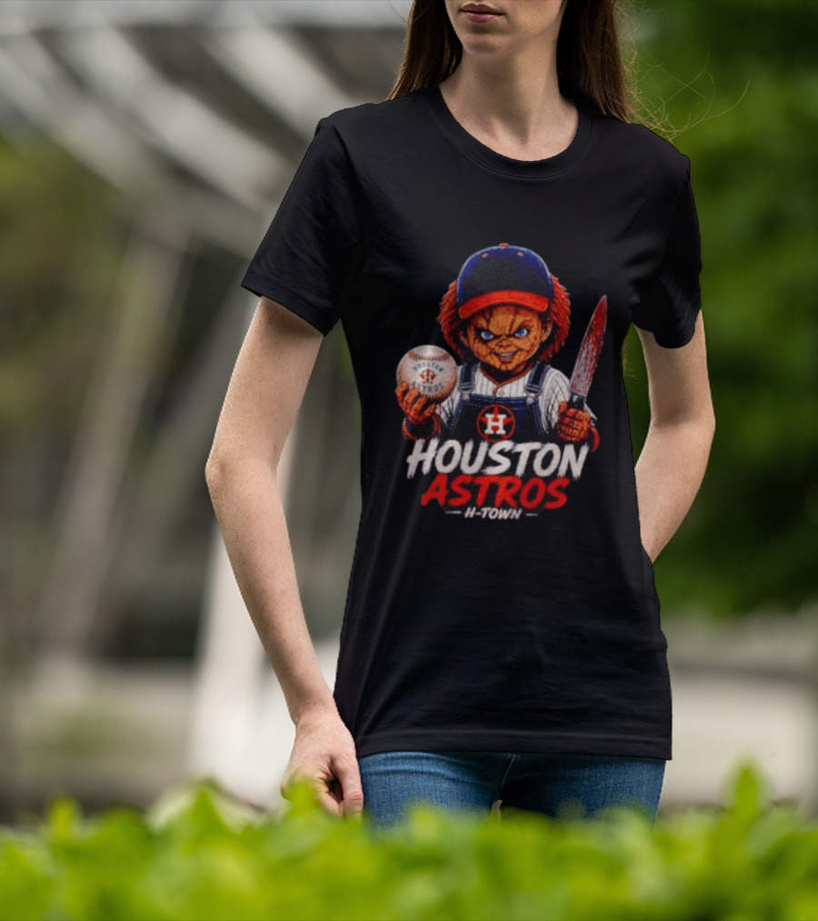 Chucky Houston Astros H Town Baseball MLB Horror T-Shirt
