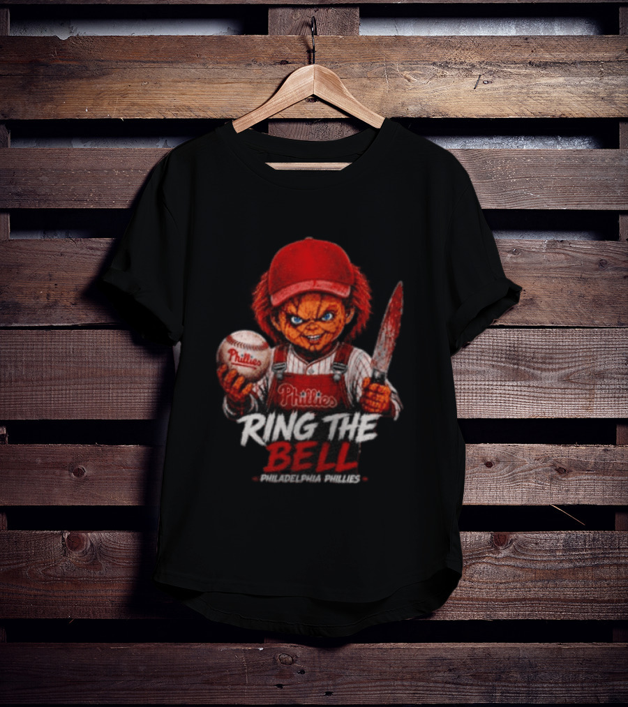 Chucky Phillies Ring The Bell Philadelphia Phillies Baseball Horror T-Shirt