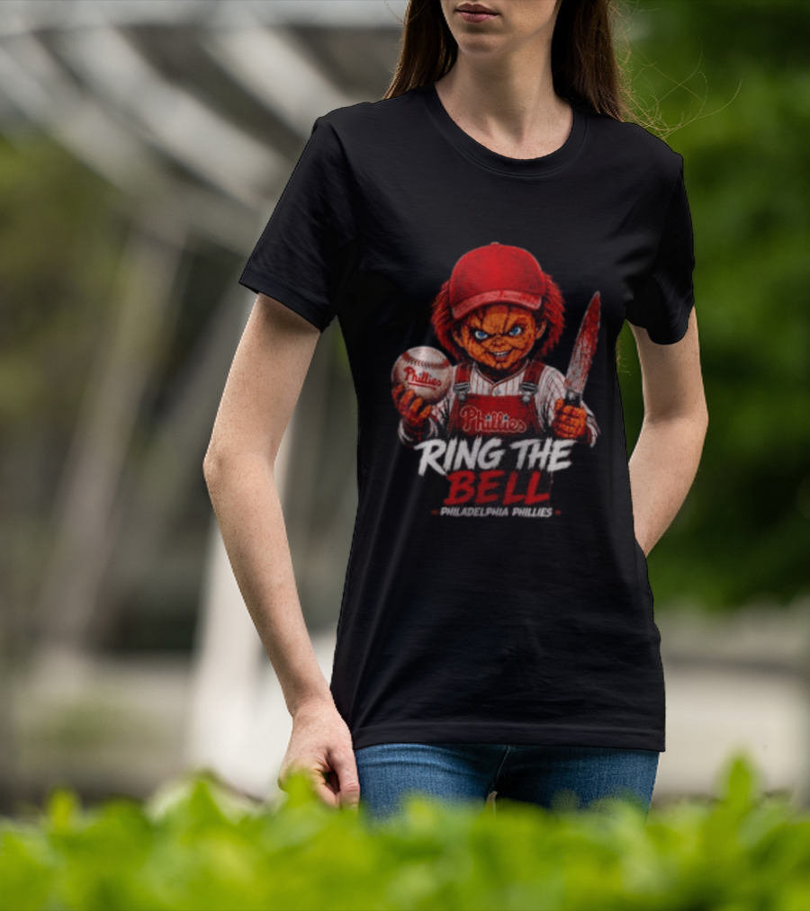 Chucky Phillies Ring The Bell Philadelphia Phillies Baseball Horror T-Shirt
