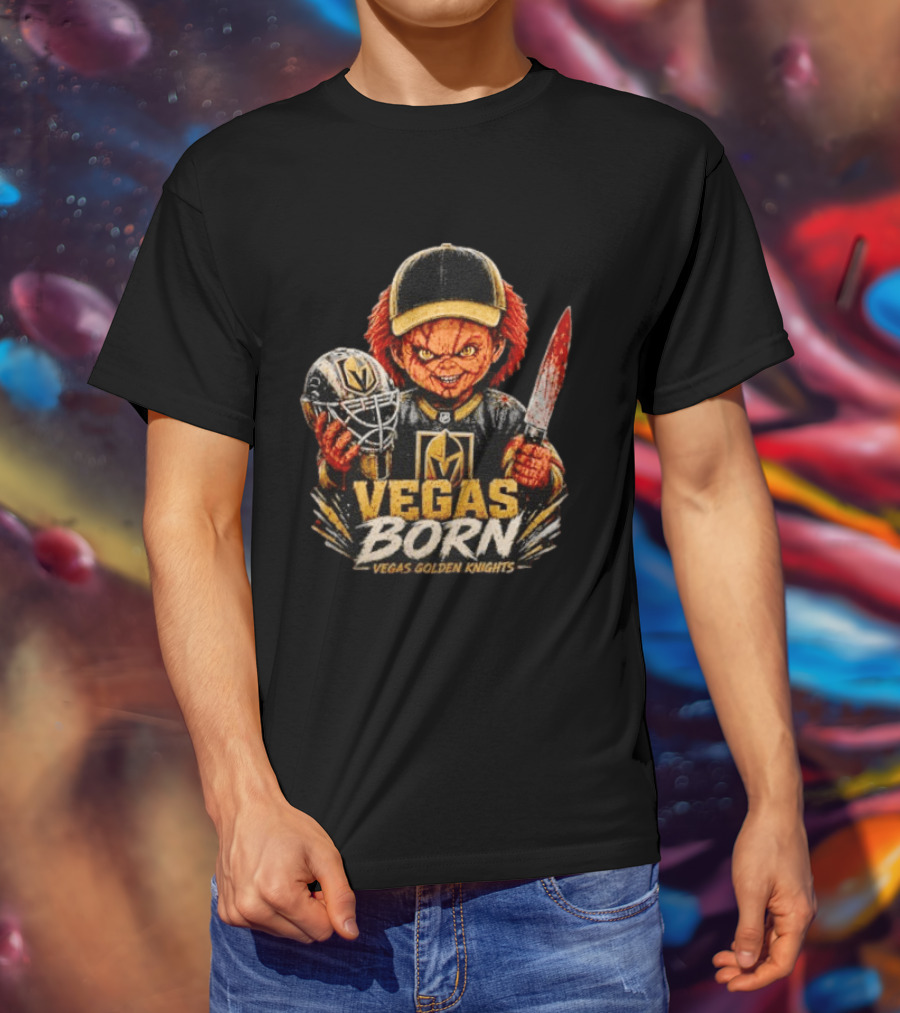Vegas Born Chucky Vegas Golden Knights NHL T-Shirt