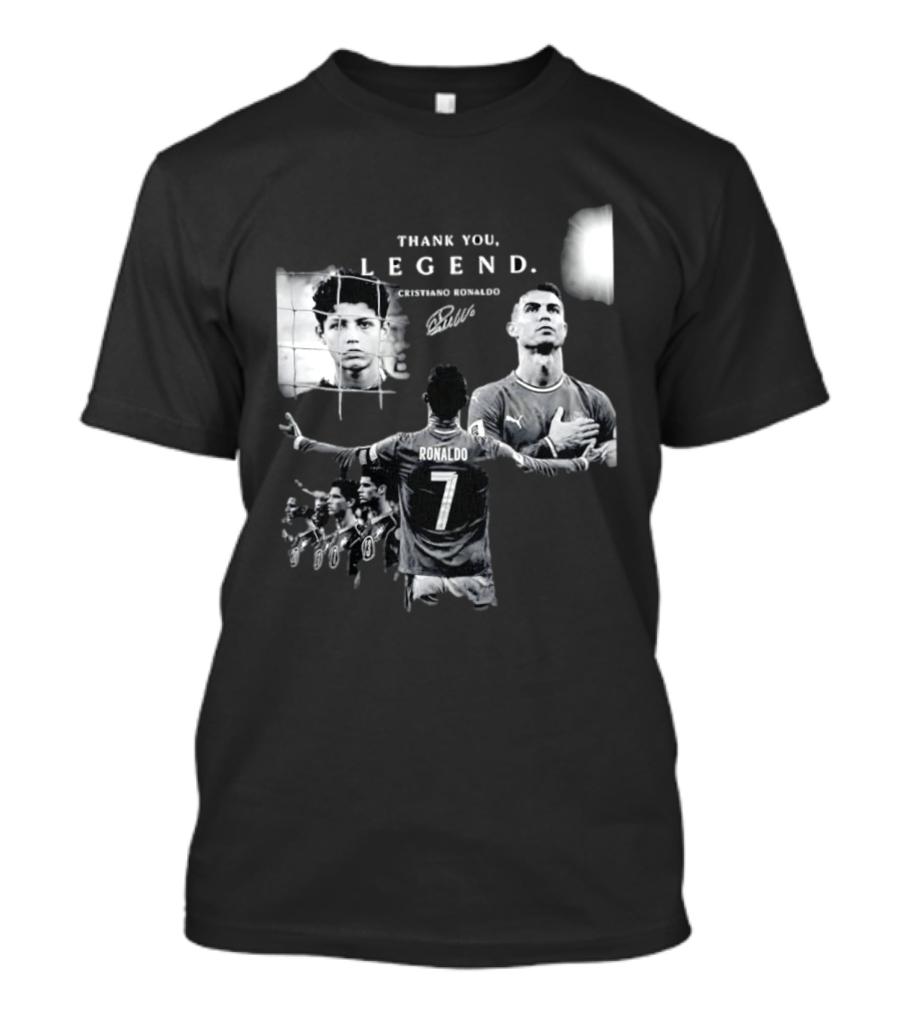 Cristiano Ronaldo Thank You Legend Portugal Number 7 Football T-Shirt