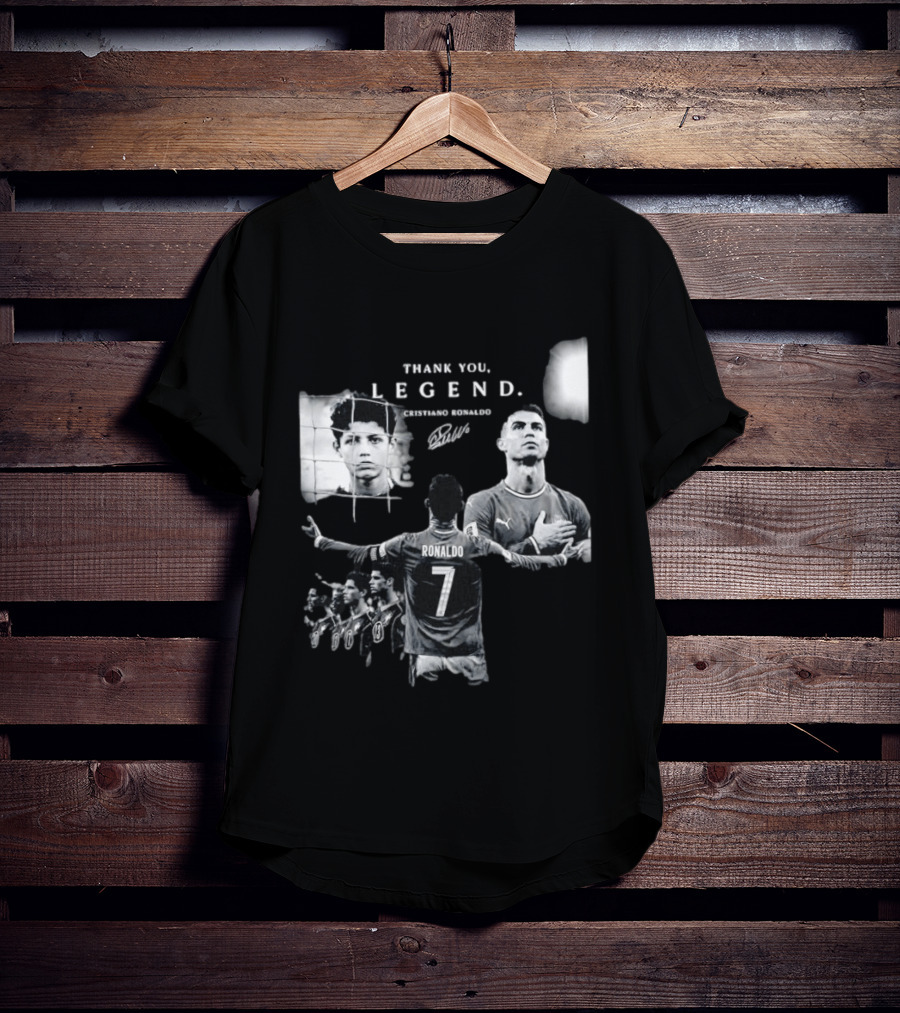 Cristiano Ronaldo Thank You Legend Portugal Number 7 Football T-Shirt