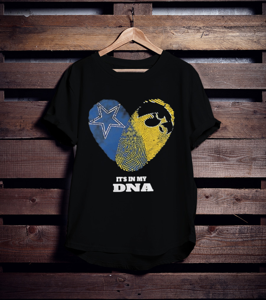 Dallas Cowboys Iowa Hawkeyes Fingerprint It's In My DNA T-Shirt