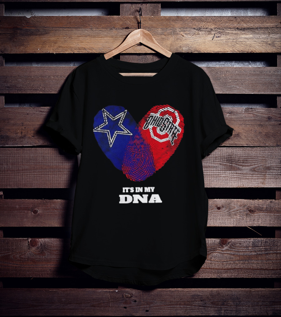 Dallas Cowboys Star And Ohio State Buckeyes Logo It's In My DNA T-Shirt