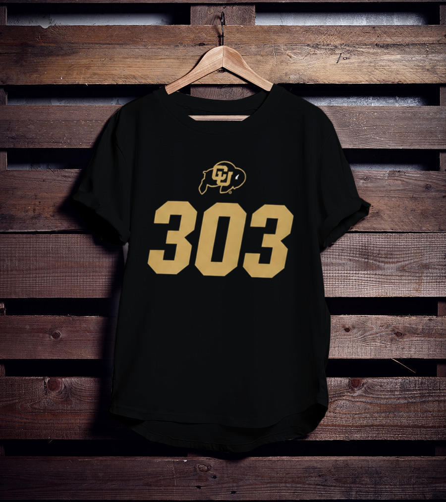 Deion Sanders Colorado Buffaloes Boulder 303 CU Buffs T-Shirt