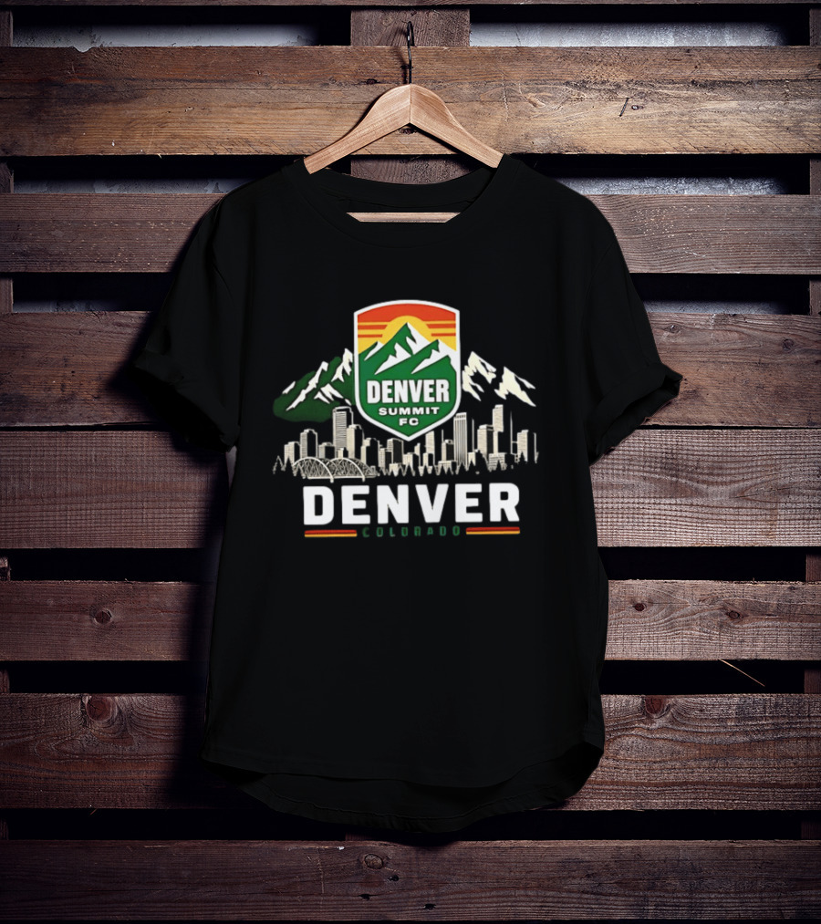 Denver Summit FC Skyline Denver Colorado City Mountains T-Shirt