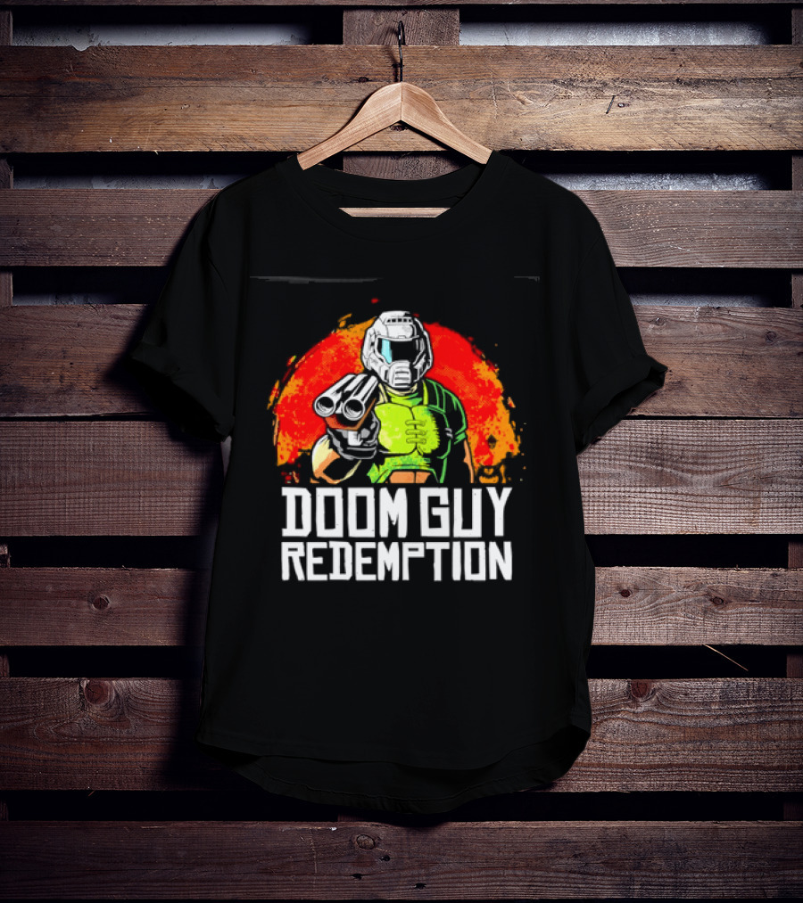 Doom Guy Redemption Video Game FPS Gaming Action T-Shirt