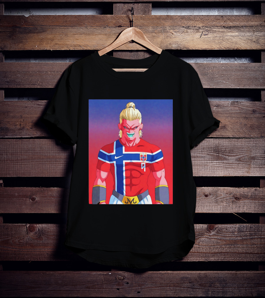 Erling Haaland As Dragon Ball Z Majin Buu With Norway Jersey 9 T-Shirt