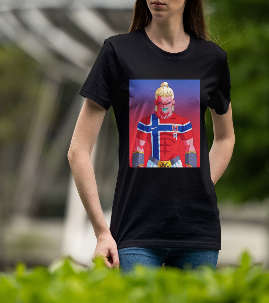 Erling Haaland As Dragon Ball Z Majin Buu With Norway Jersey 9 T-Shirt