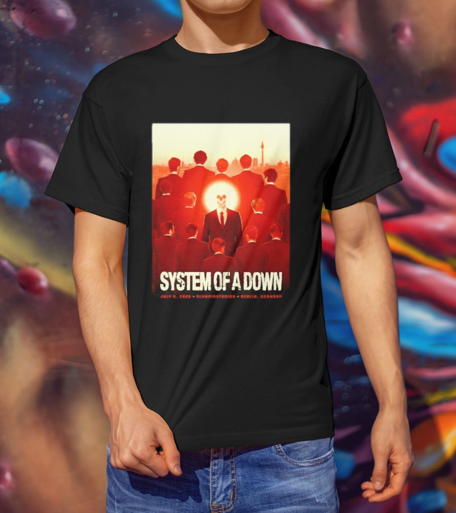 System Of A Down July 8 2026 Olympiastadion Berlin Germany Ghost Rider T-Shirt