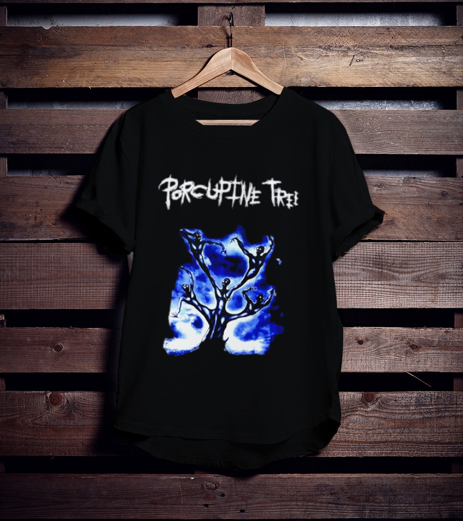 Porcupine Tree Ecelna Rock And Roll Blue Abstract Figures T-Shirt