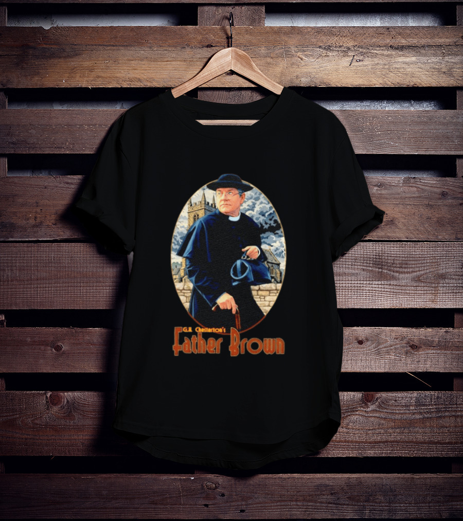 G.K. Chesterton's Father Brown Detective Church Mystery Scene T-Shirt