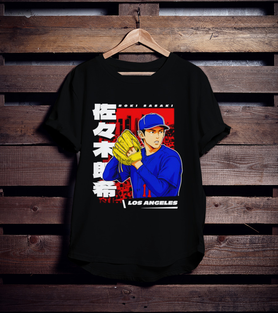 Roki Sasaki Los Angeles Baseball Japanese T-Shirt