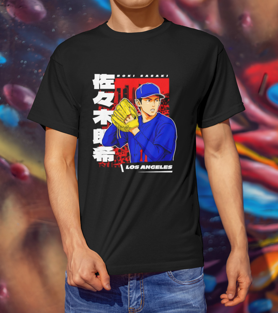Roki Sasaki Los Angeles Baseball Japanese T-Shirt