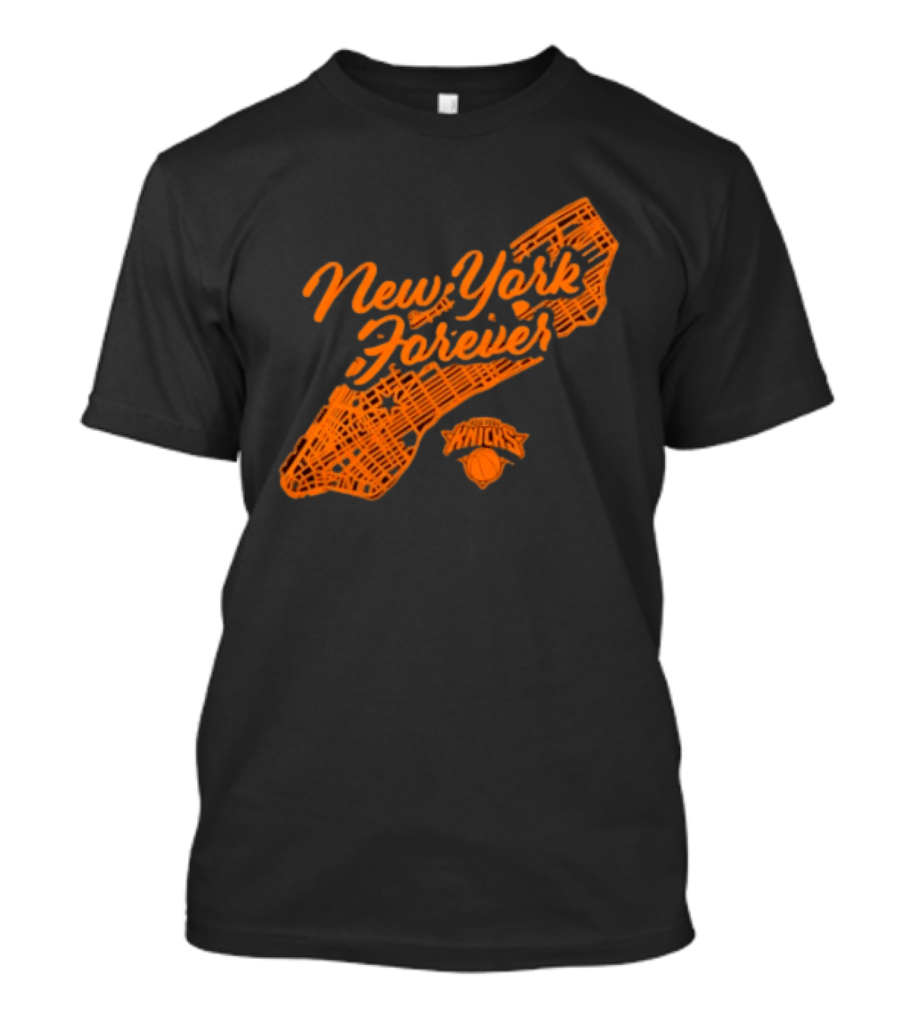 New York Forever Knicks NBA Basketball Map T-Shirt