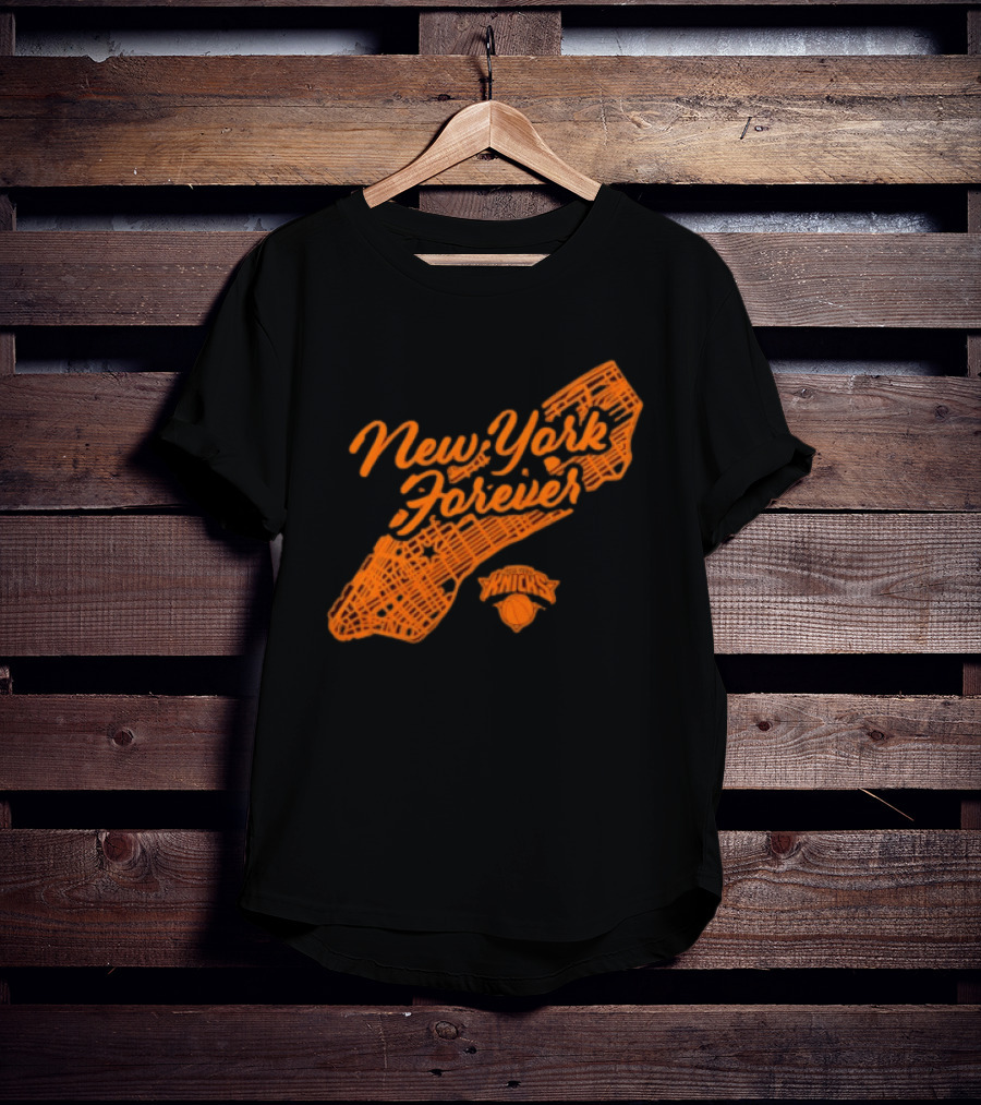 New York Forever Knicks NBA Basketball Map T-Shirt