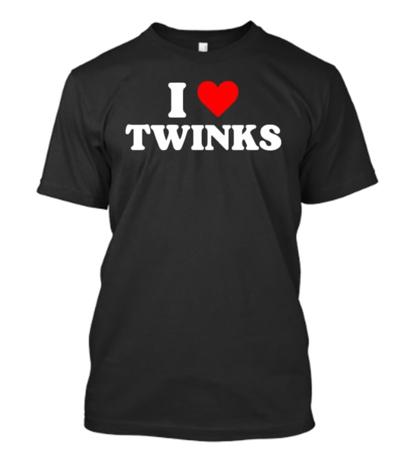I Love Twinks Heart Symbol LGBTQ Pride Gay Interest T-Shirt