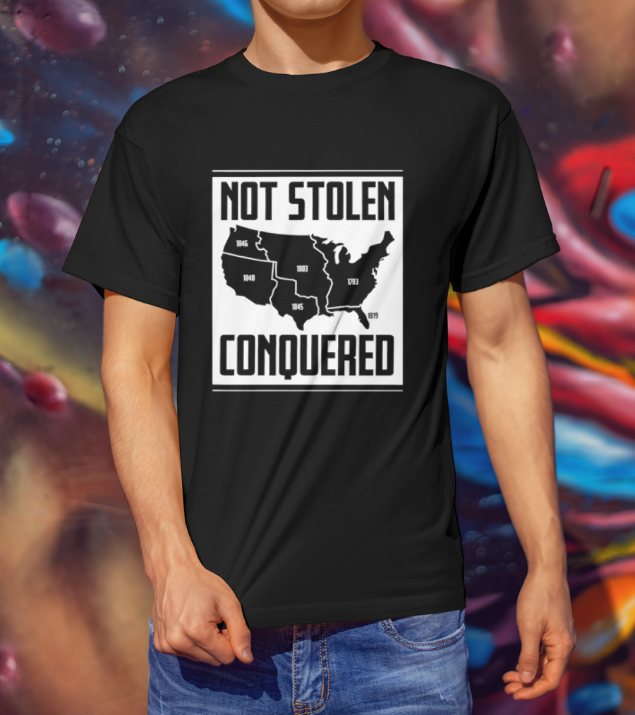 United States Map Not Stolen Conquered Historical Expansion T-Shirt
