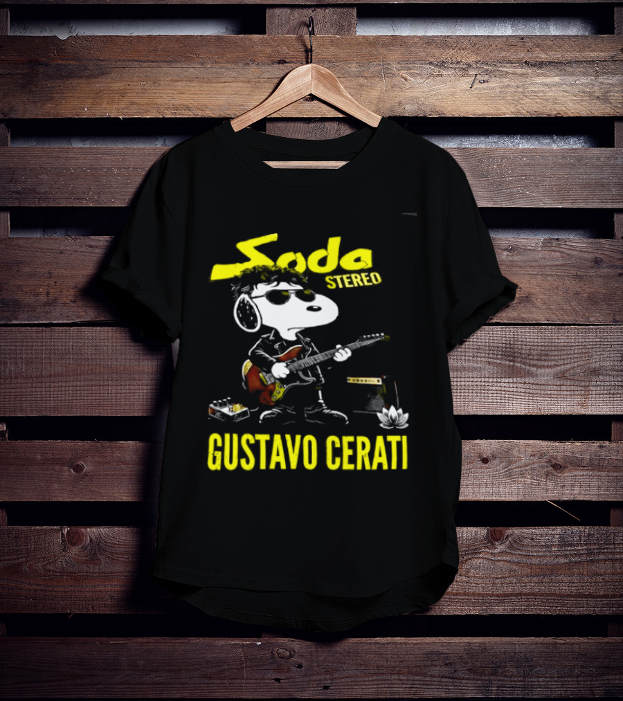 Soda Stereo Snoopy Guitar Gustavo Cerati T-Shirt