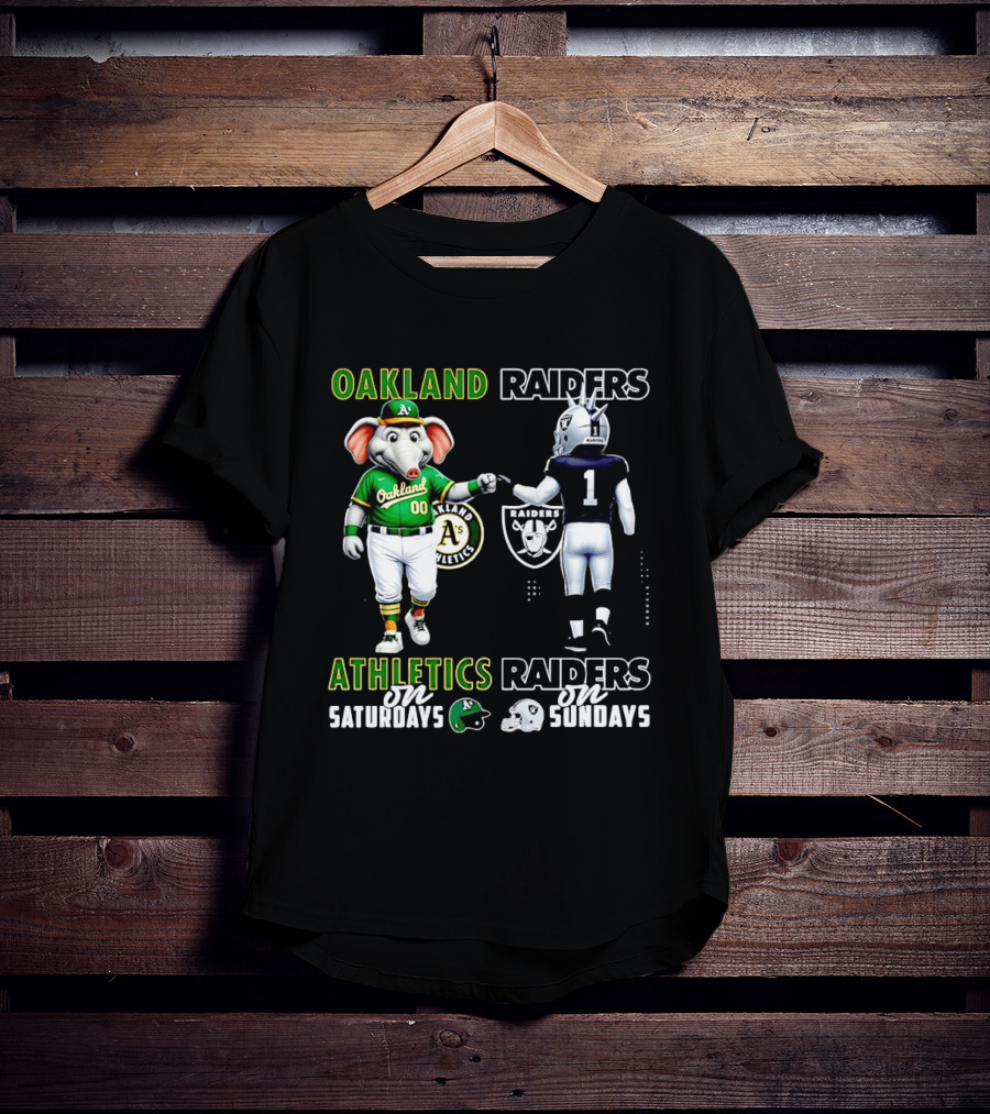 Oakland Athletics Saturdays Raiders Sundays T-Shirt