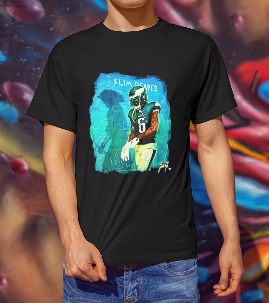 Philadelphia Eagles Devonta Smith Slim Reaper Phantom Six WR1 T-Shirt