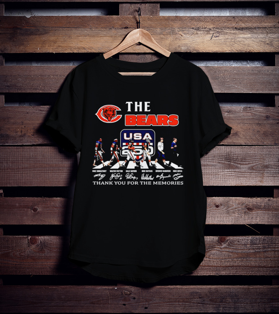 The Chicago Bears USA Football Legends Thank You For The Memories T-Shirt