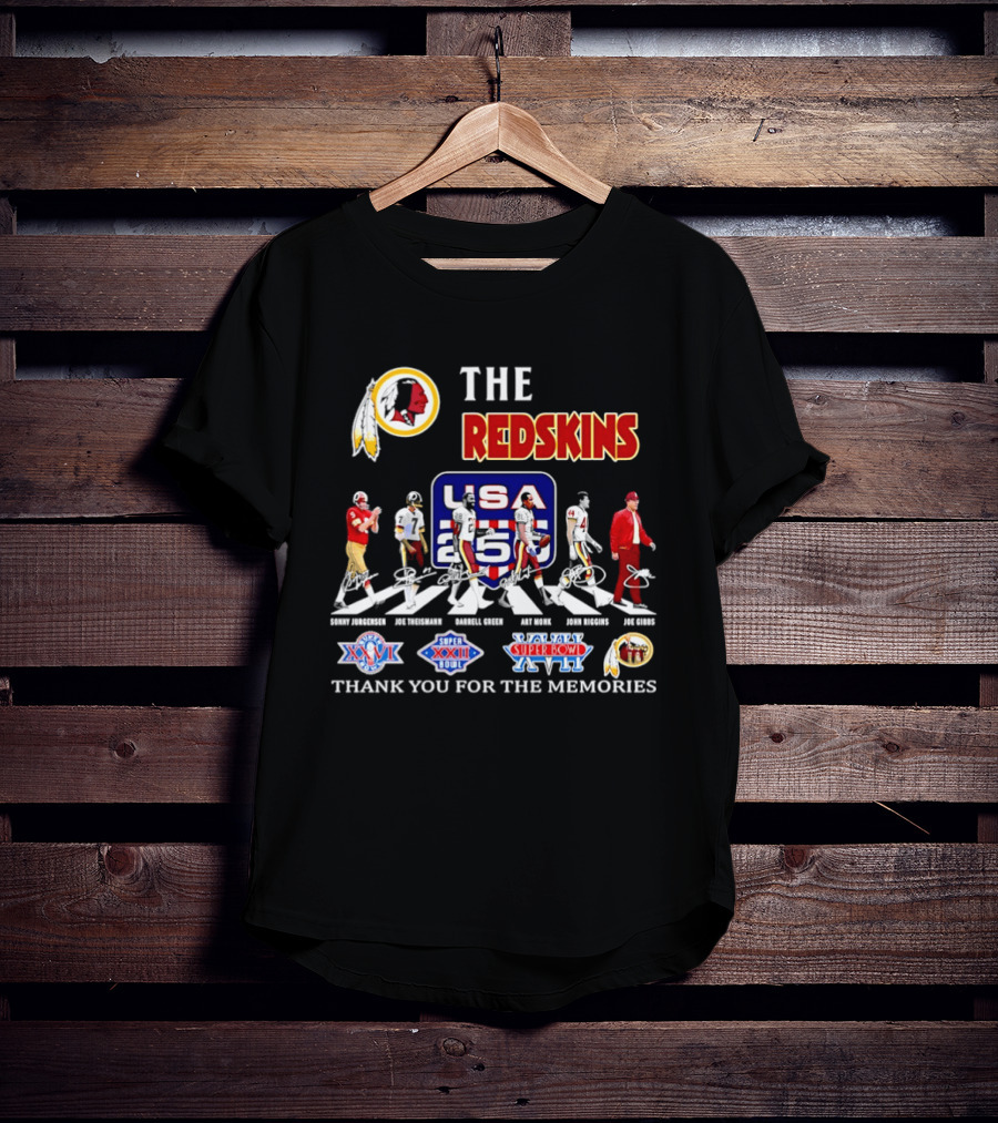 The Redskins Legends USA 255 Super Bowl XXVI XXII XVII Thank You For The Memories T-Shirt