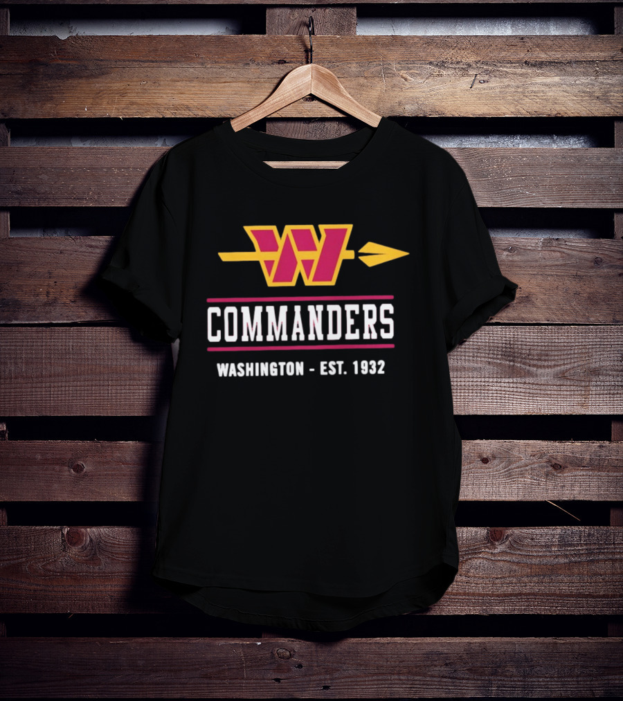 Washington Commanders W Arrow Est 1932 T-Shirt