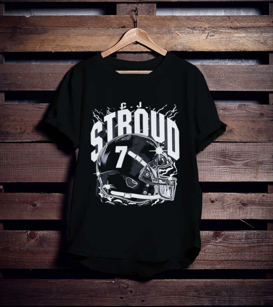 Stroud 7 Helmet Houston Texans T-Shirt