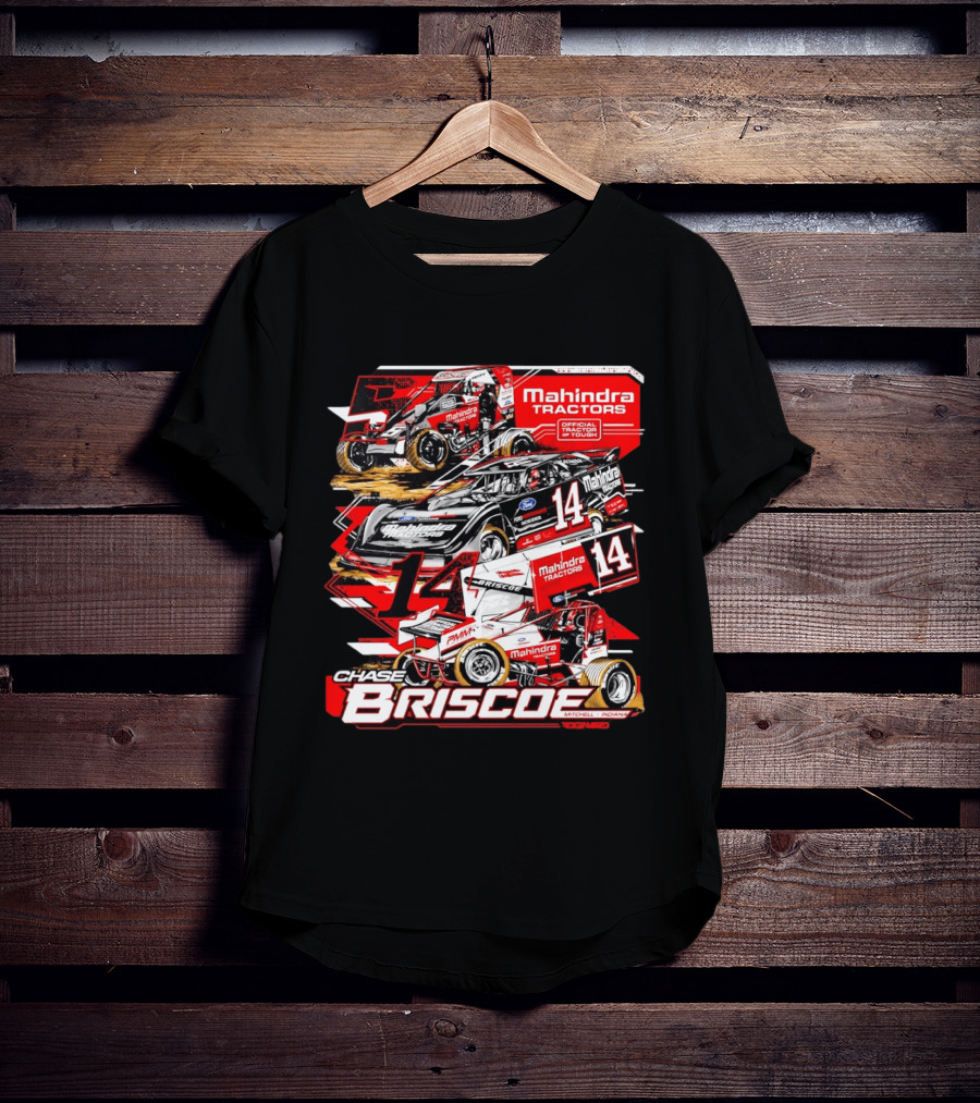 Chase Briscoe Mahindra Tractors Official Tractor Of Tough 14 Racing Collage T-Shirt