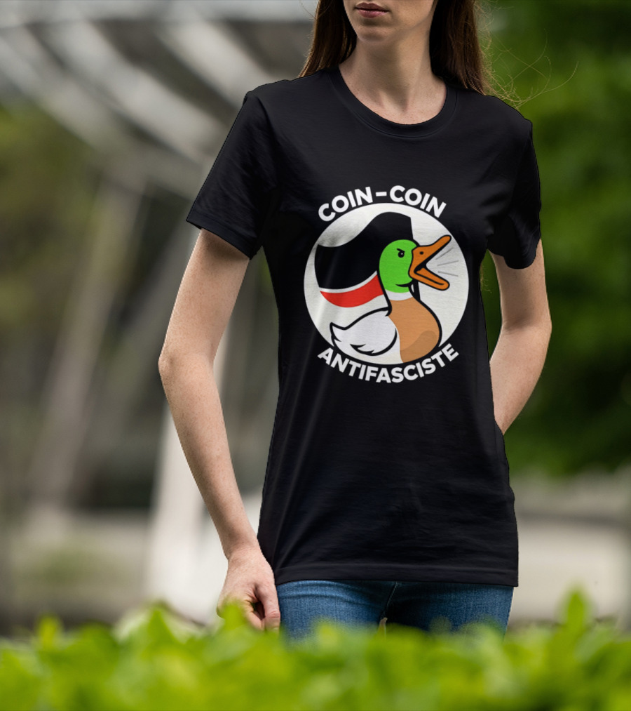 Coin Coin Antifasciste Duck Antifa Protest T-Shirt