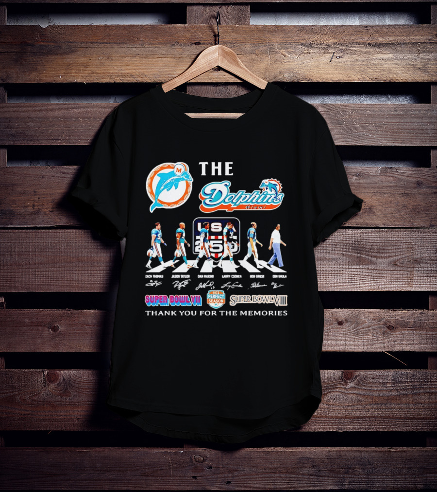 The Miami Dolphins' Greatest Legends Super Bowl Memories And Perfect Season Celebration T-Shirt