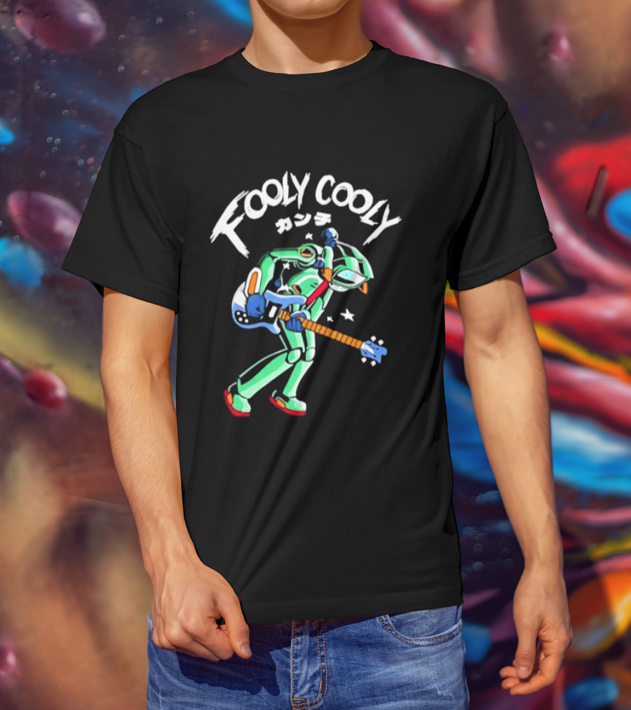 FLCL Fooly Cooly Kanchi Guitar Anime Gainax Robot T-Shirt