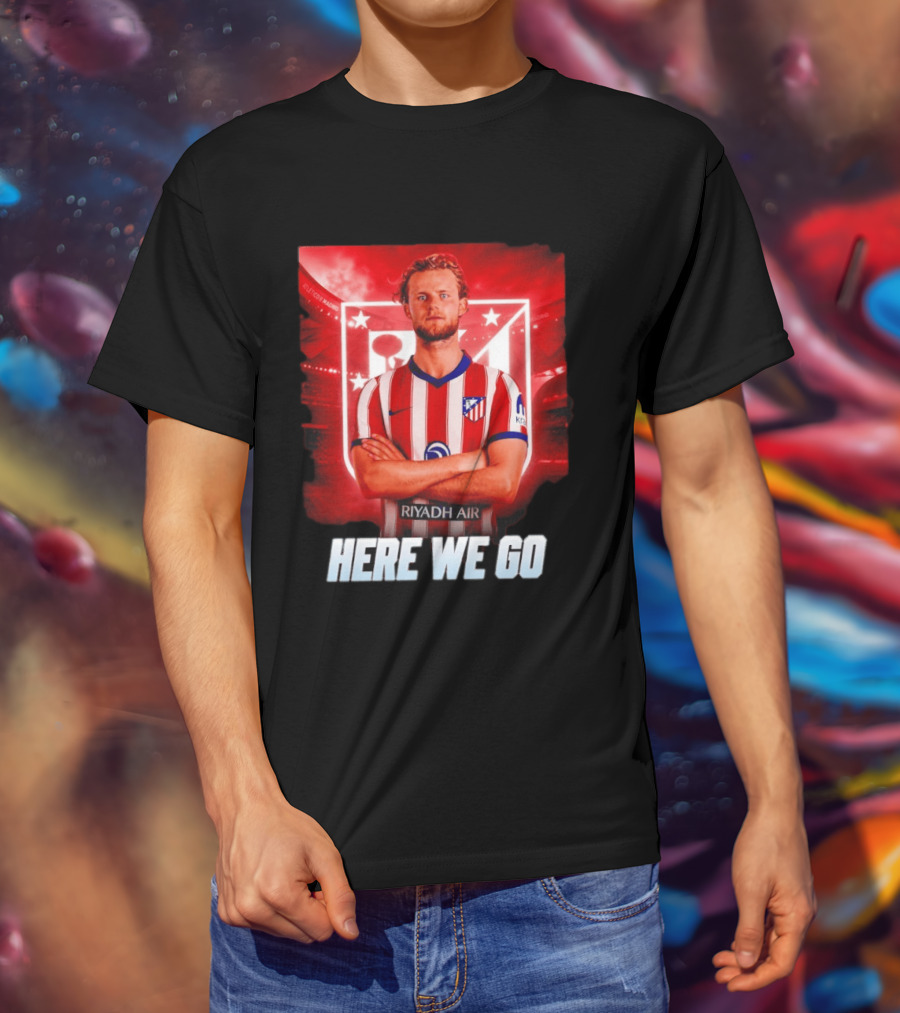 Atlético Madrid Transfer Morten Hjulmand Here We Go Announcement T-Shirt