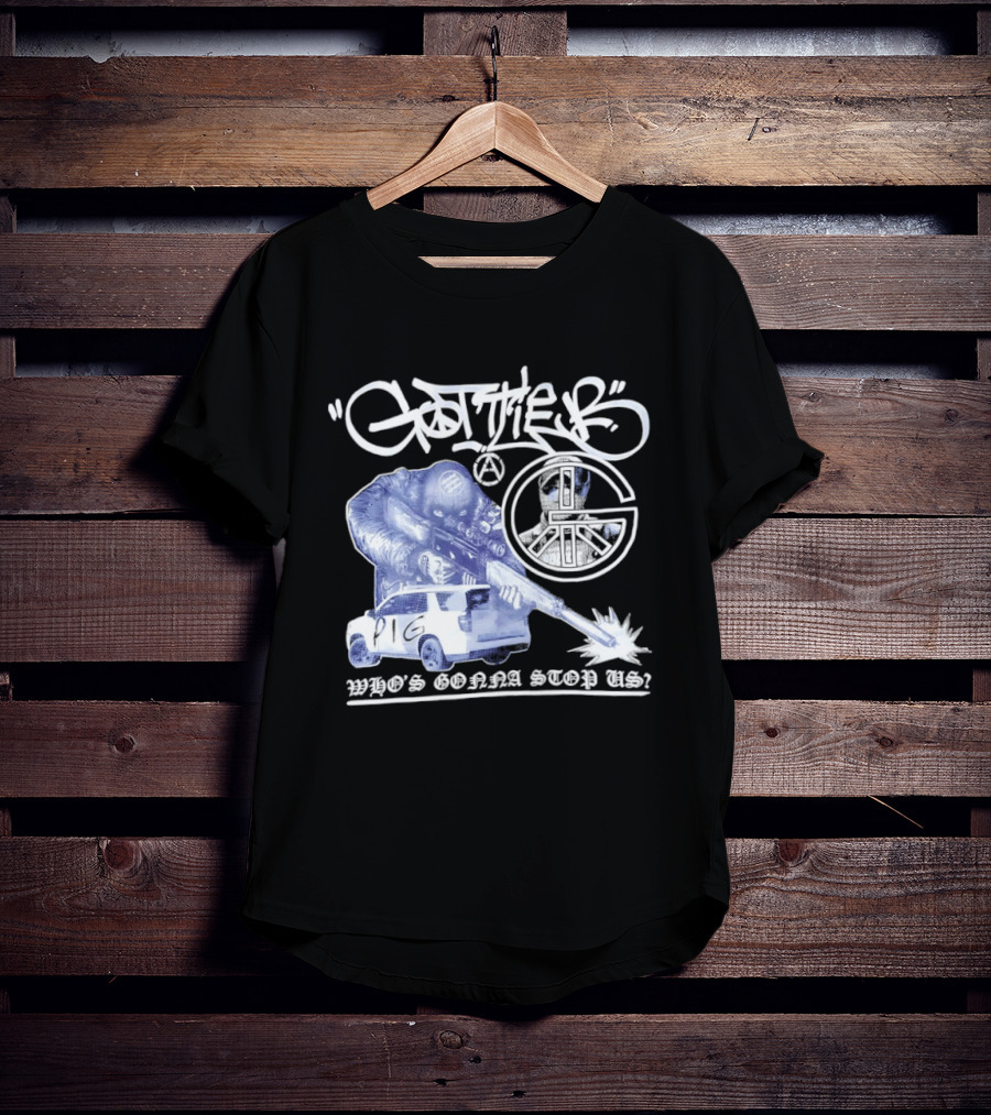 Gottlieb Anarchist Pig Who's Gonna Stop Us Tactical Graffiti T-Shirt