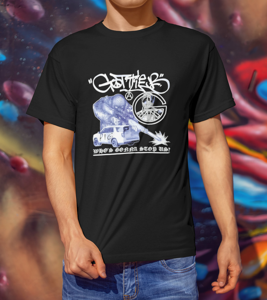 Gottlieb Anarchist Pig Who's Gonna Stop Us Tactical Graffiti T-Shirt
