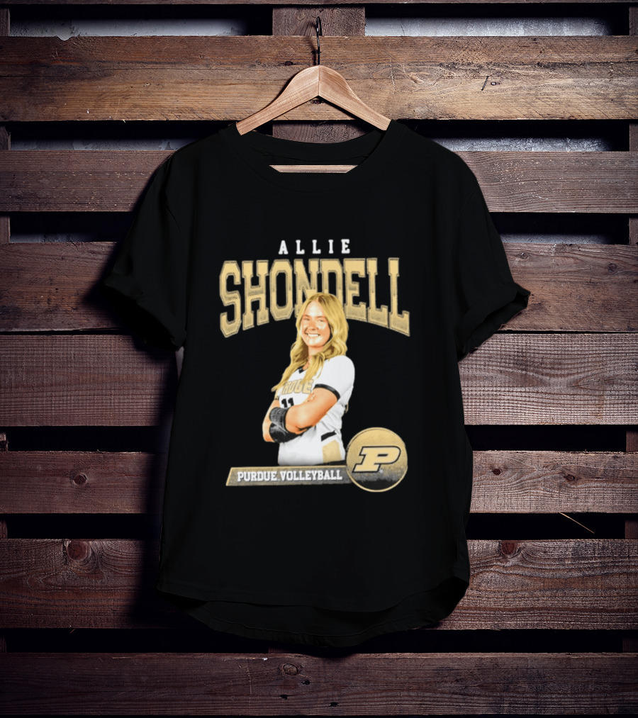 Allie Shondell Purdue Volleyball Player P Team T-Shirt
