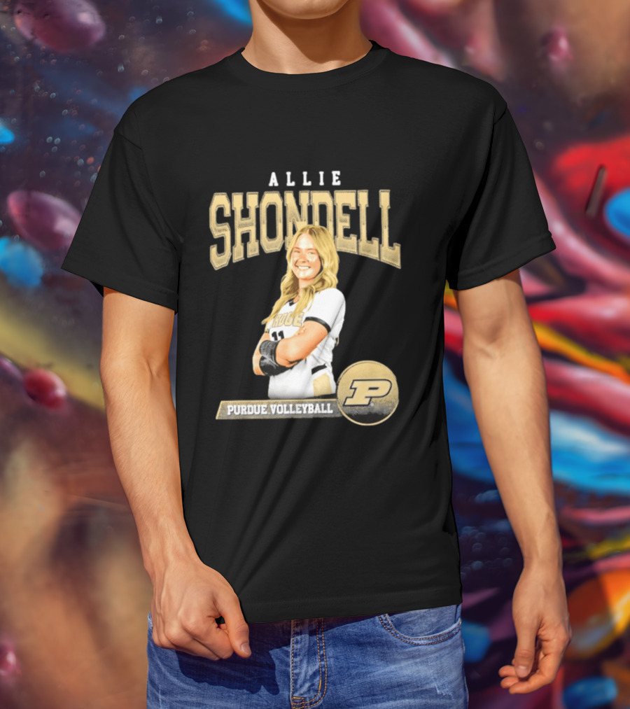 Allie Shondell Purdue Volleyball Player P Team T-Shirt