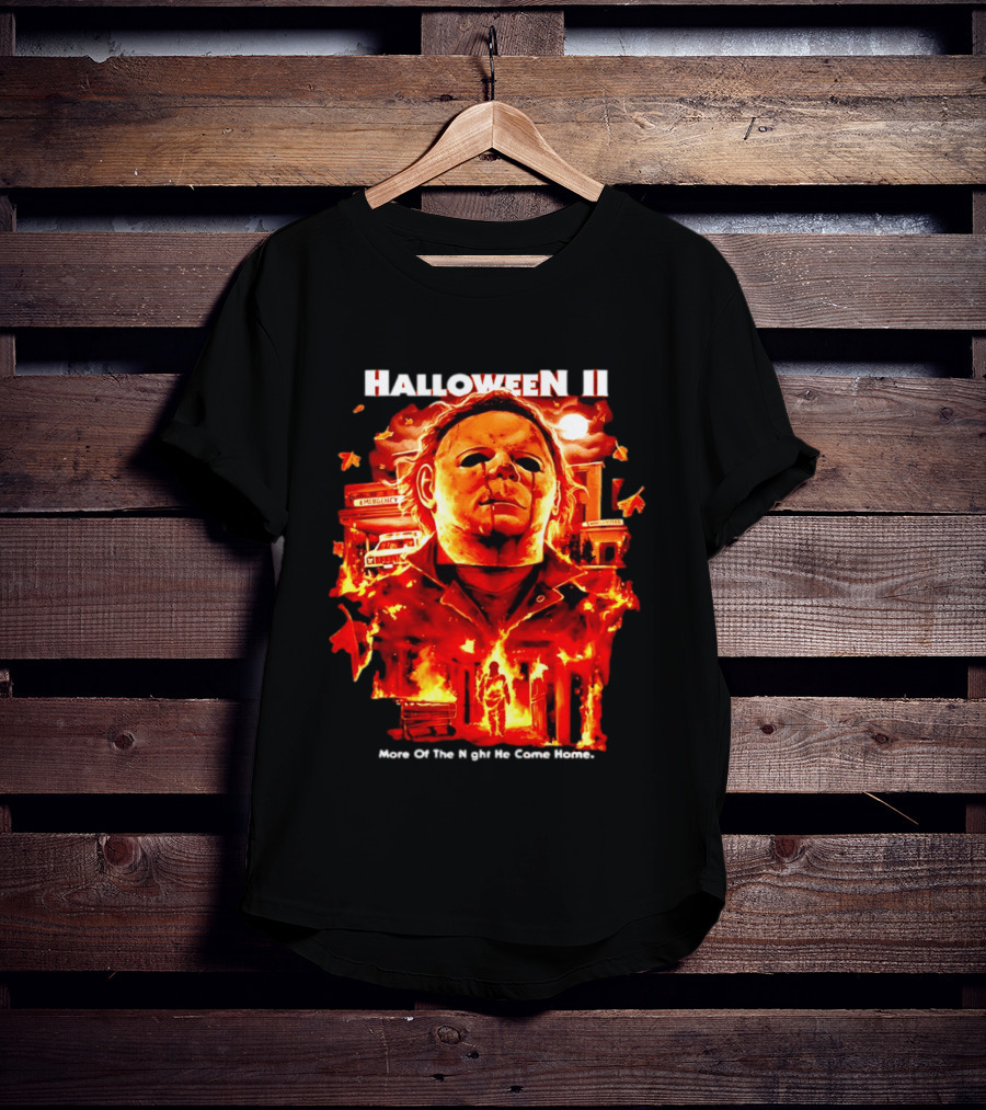 Halloween II Michael Myers Fire Scene More Of The Night He Came Home EMS Car T-Shirt