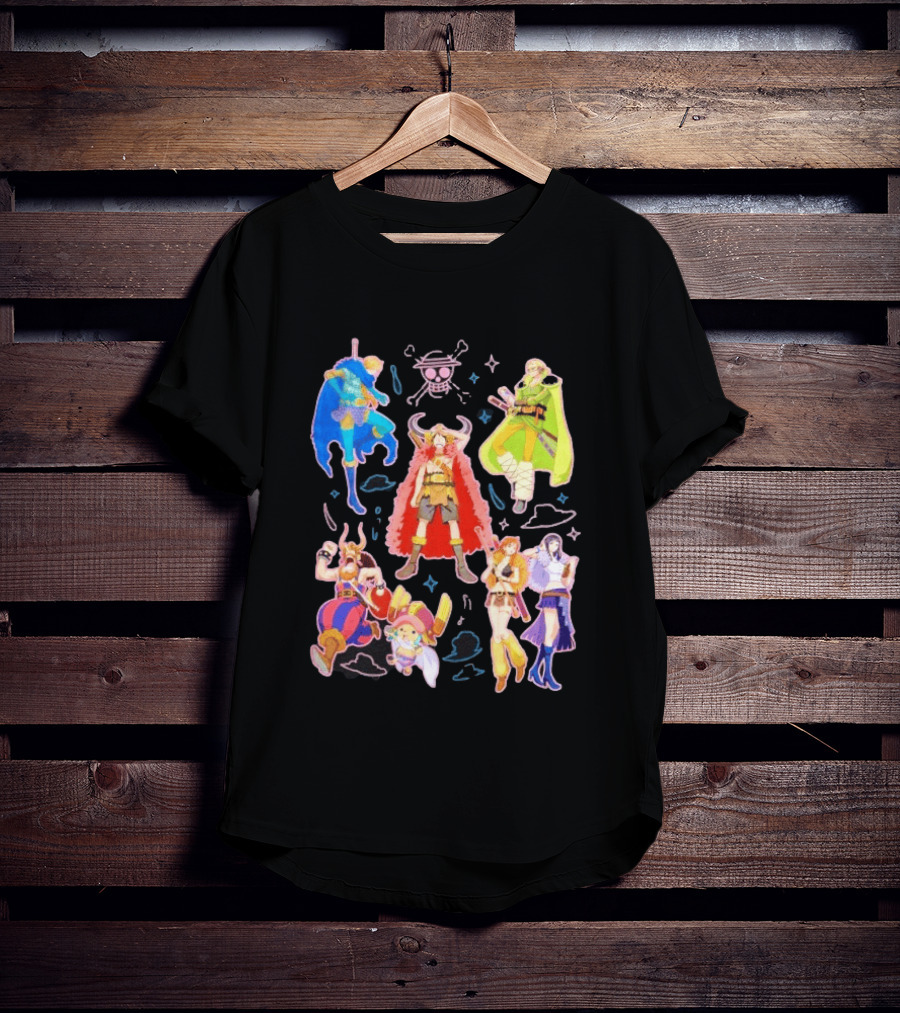 One Piece Straw Hat Pirates Collage Luffy T-Shirt