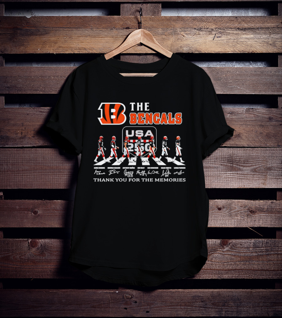 Cincinnati Bengals Legends Abbey Road Thank You For The Memories USA 1986 2005 T-Shirt