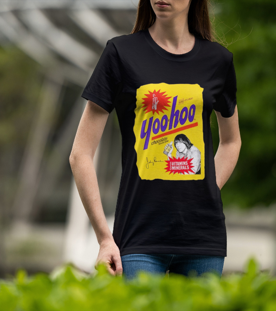 Johnny Ramone Yoo Hoo Chocolate Drink 5 Vitamins 3 Minerals T-Shirt