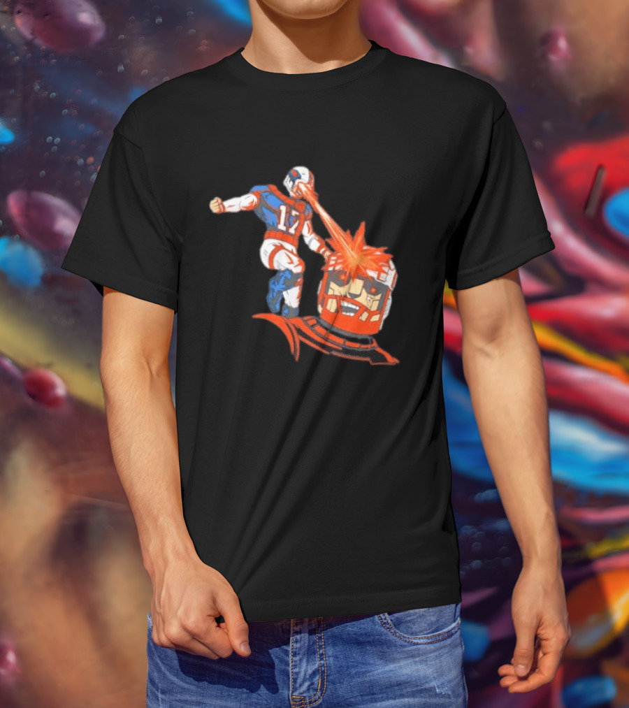 Buffalo Bills Josh Allen Laser Eye Superhero 17 Football Power T-Shirt